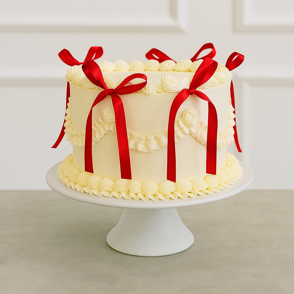 Bolo de aniversario vintage